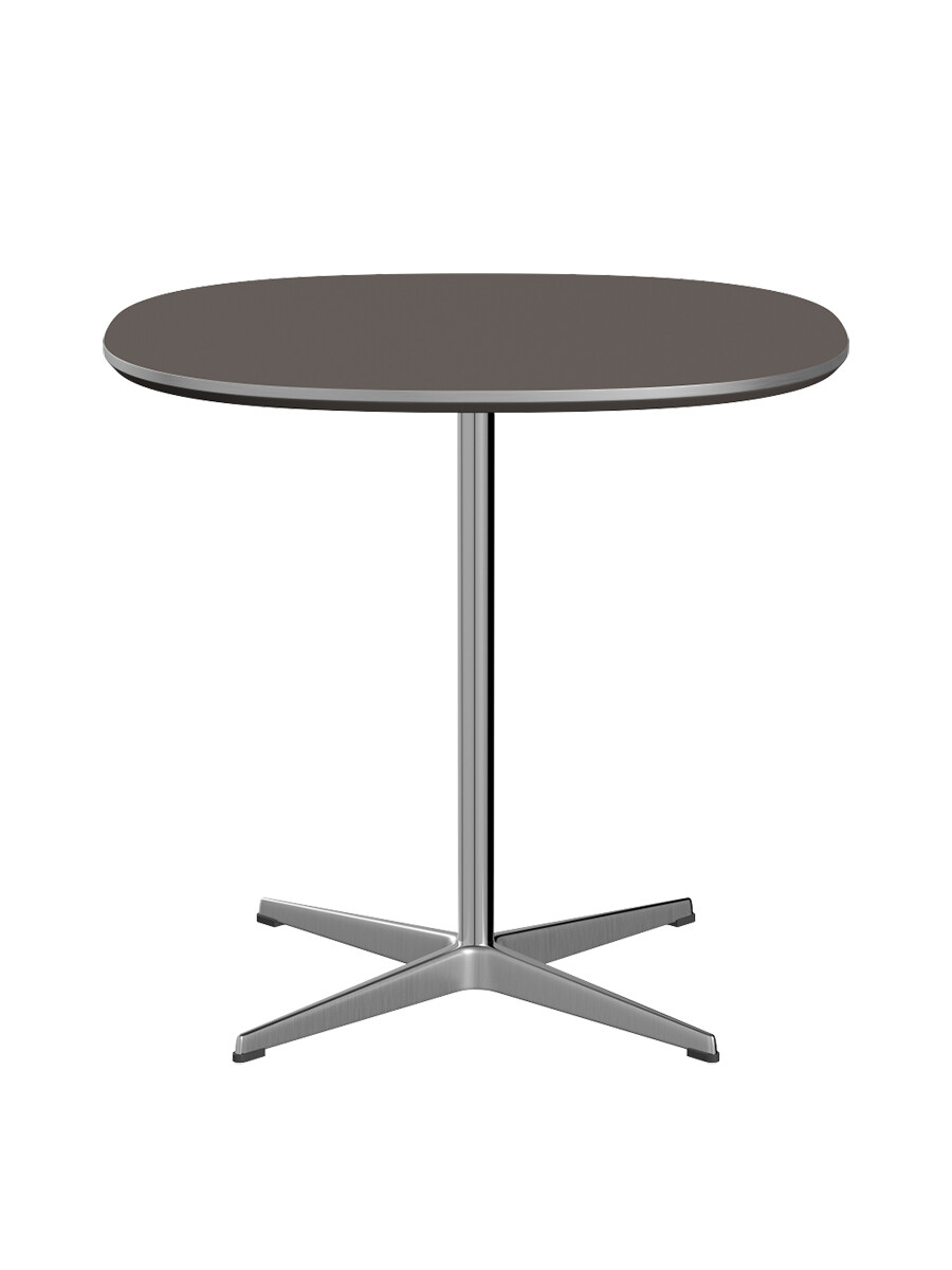 Piet Hein A602 cafébord, 75 x 75 cm fra Fritz Hansen (Grå laminat m. alukant )