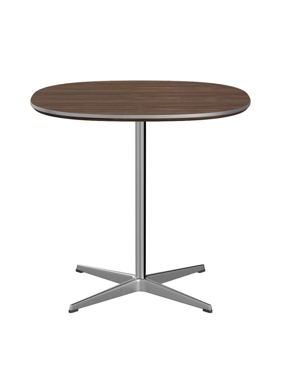 Piet Hein A602 cafébord, 75 x 75 cm fra Fritz Hansen (Valnød finér m. finérkant)