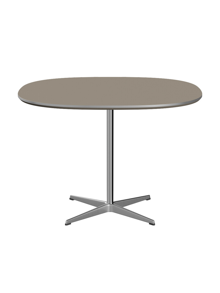 Piet Hein A603 cafébord, 100 x 100 cm fra Fritz Hansen (Brown Ottawa m. alukant (specialfarve))