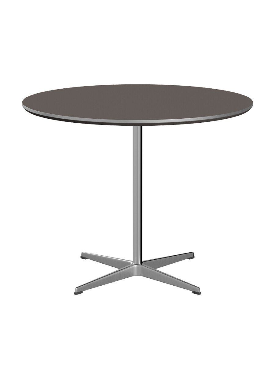 Piet Hein A623 Cafébord, Ø90 cm fra Fritz Hansen (Grå laminat m. alukant )