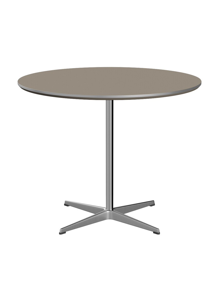 Piet Hein A623 Cafébord, Ø90 cm fra Fritz Hansen (Brown Ottawa m. alukant (specialfarve))
