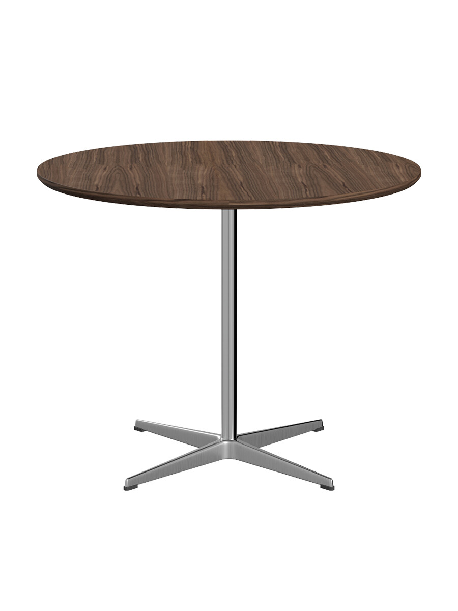 Piet Hein A623 Cafébord, Ø90 cm fra Fritz Hansen (Valnød finér m. finérkant)