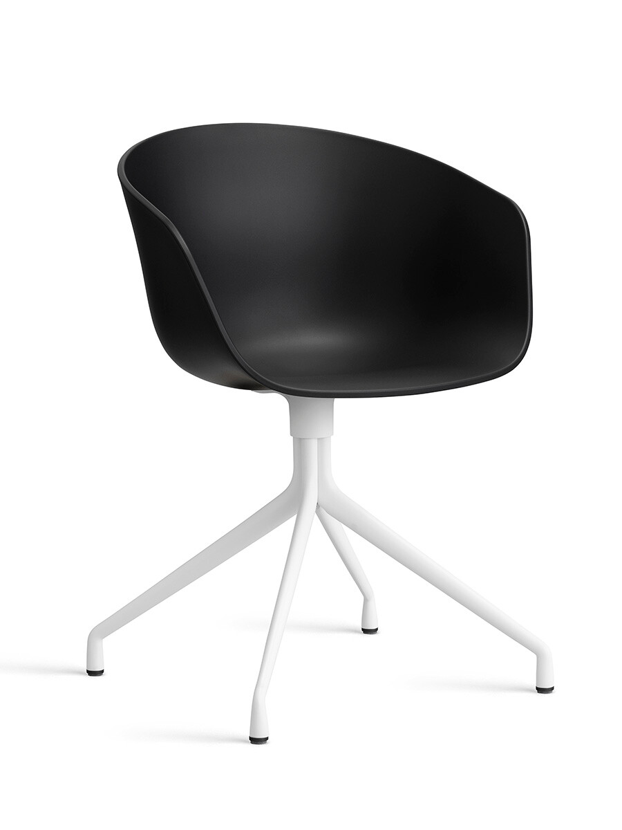 Billede af About a Chair AAC20 fra Hay (Black, Hvid pulverlakeret aluminium)