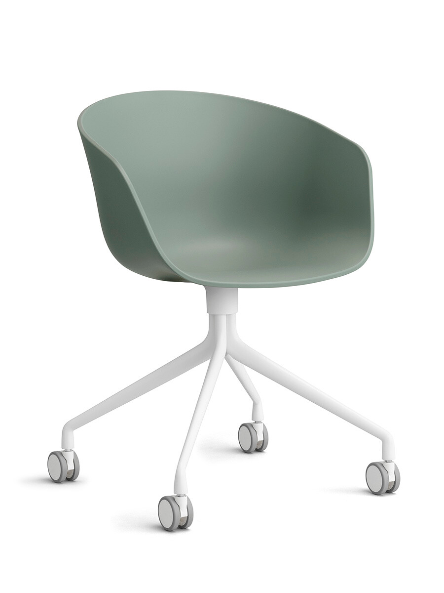 Billede af About a Chair AAC24 fra Hay (Hvid pulverlakeret aluminium, Fall Green)