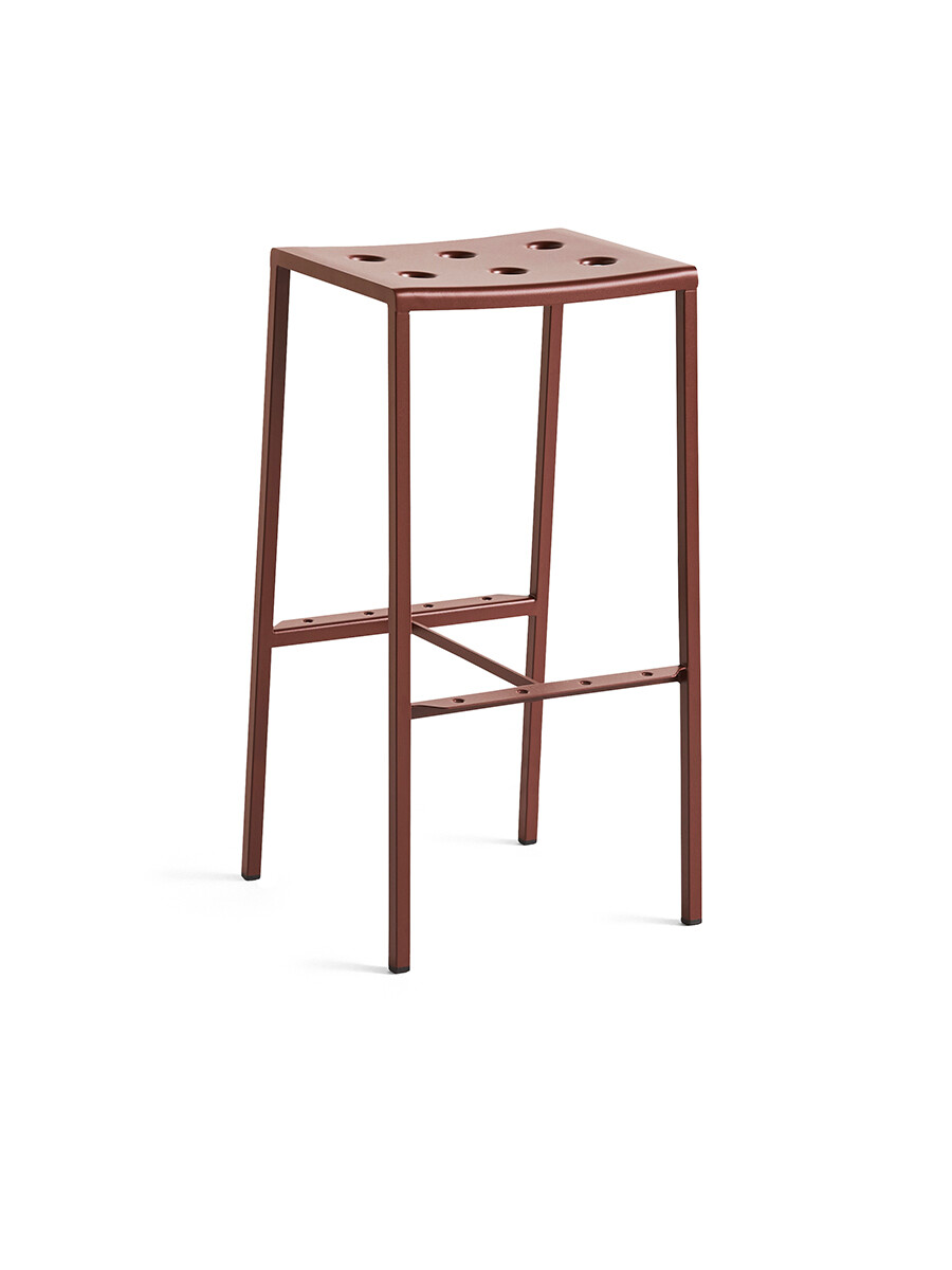 Balcony Bar Stool, høj fra Hay (Iron Red)
