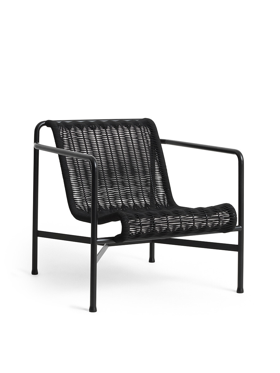 Palissade Cord Lounge Chair Low fra Hay (Anthracite)