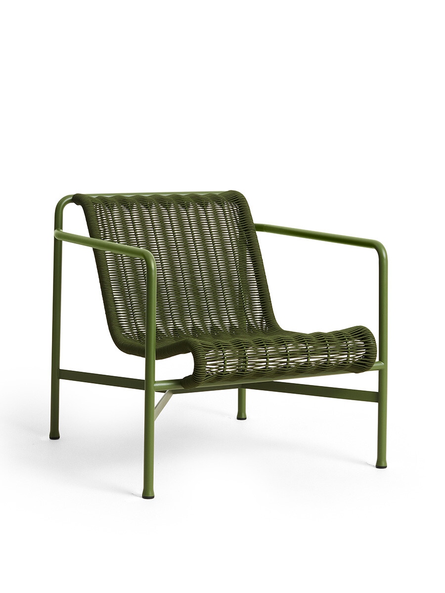Palissade Cord Lounge Chair Low fra Hay (Olive)