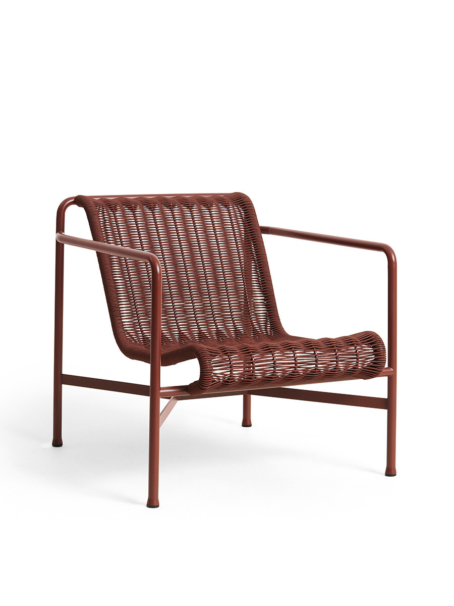Palissade Cord Lounge Chair Low fra Hay (Iron Red)