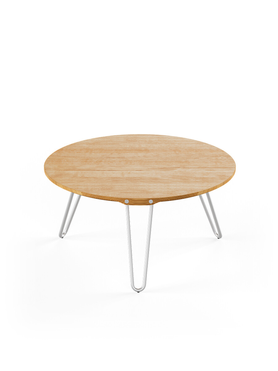 AK1810 Sidebord fra Naver Collection (Eg olie, H: 30 cm, Rustfrit stål)