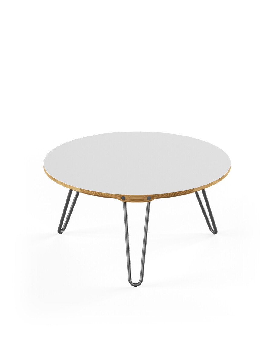 AK1811 Sidebord fra Naver Collection (Ask olie, H: 36 cm, Sort pulverlakeret)