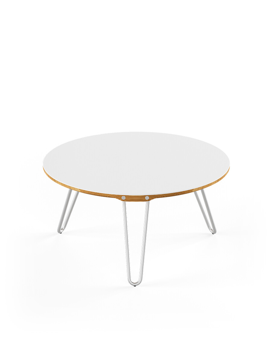 AK1811 Sidebord fra Naver Collection (Eg olie, H: 42 cm, Rustfrit stål)