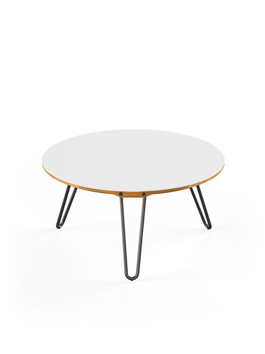 AK1811 Sidebord fra Naver Collection (Eg olie, H: 30 cm, Sort pulverlakeret)