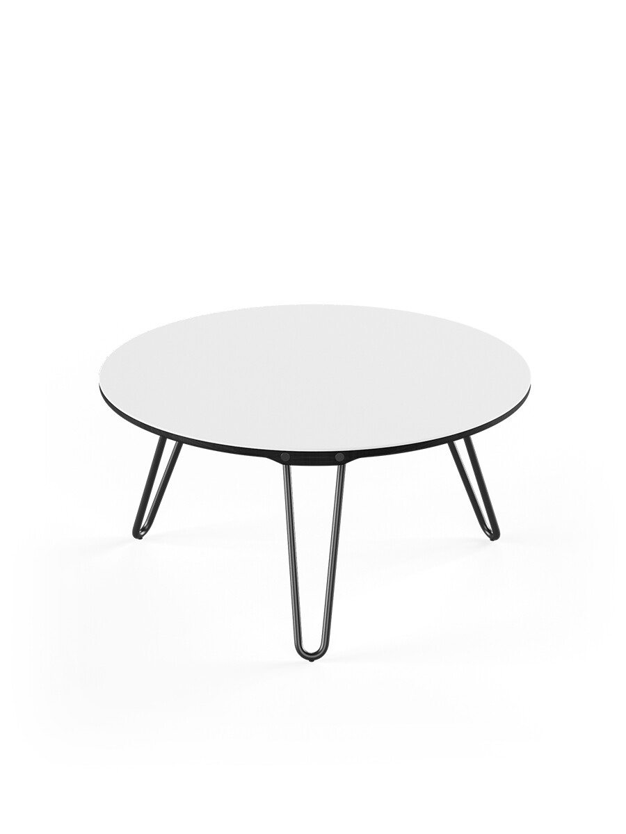 AK1811 Sidebord fra Naver Collection (Ask sortbejdset, H: 42 cm, Sort pulverlakeret)