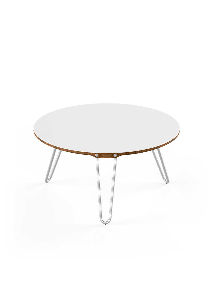 AK1811 Sidebord fra Naver Collection (Valnød olie, H: 30 cm, Rustfrit stål)