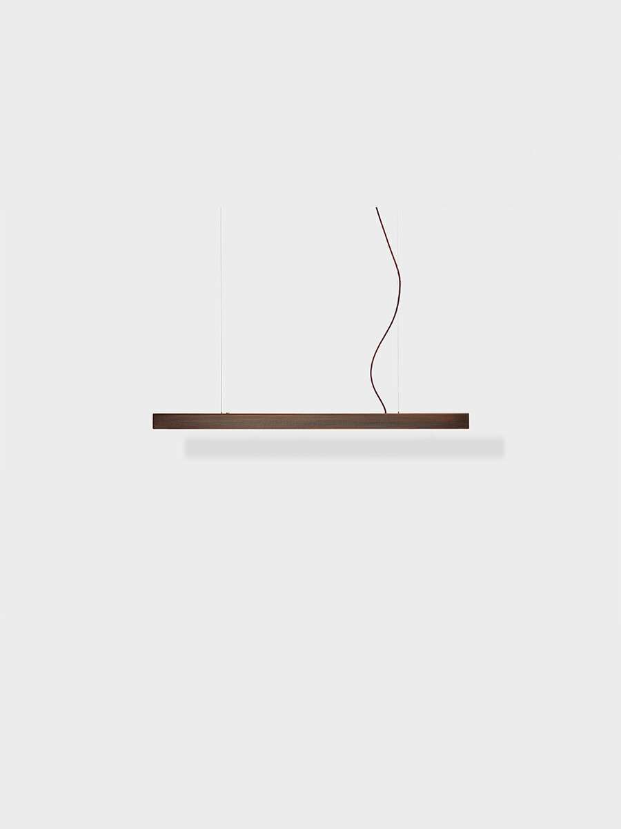 I Model Pendel, m. ledning fra Anour (Messing, 100 cm, Bruneret)