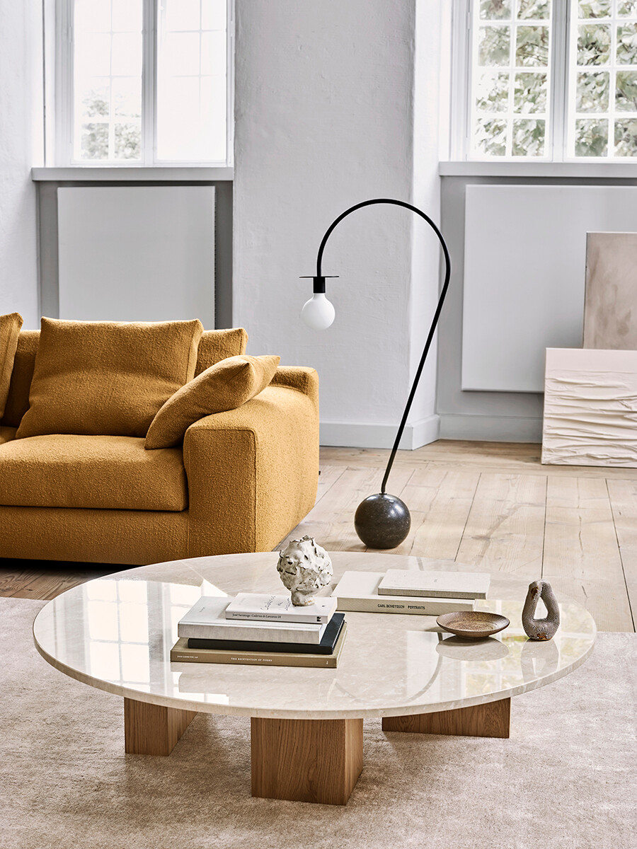 Puzz Sofabord Ø 105 cm, olieret eg fra Eilersen (Travertin)