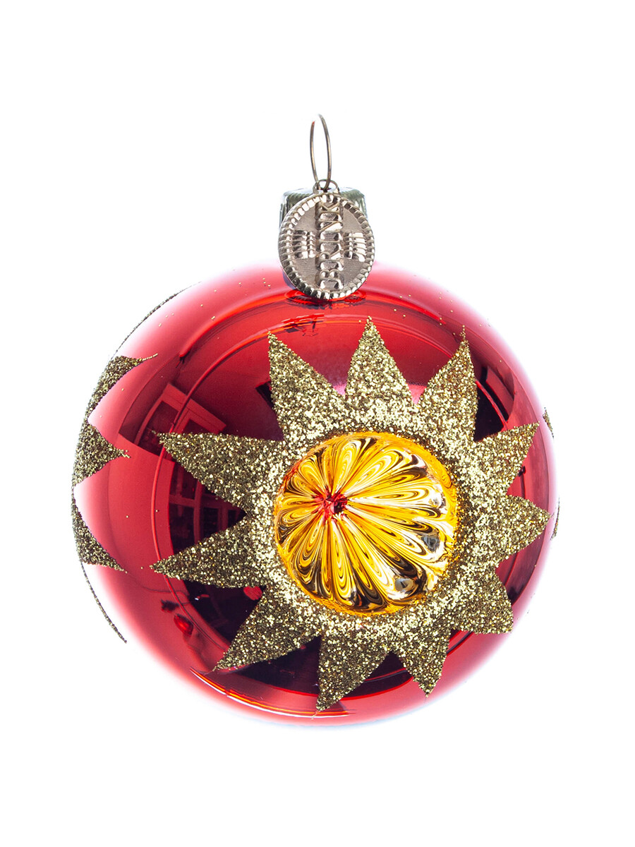 Reflektor Julekugle, rød fra Brink Nordic