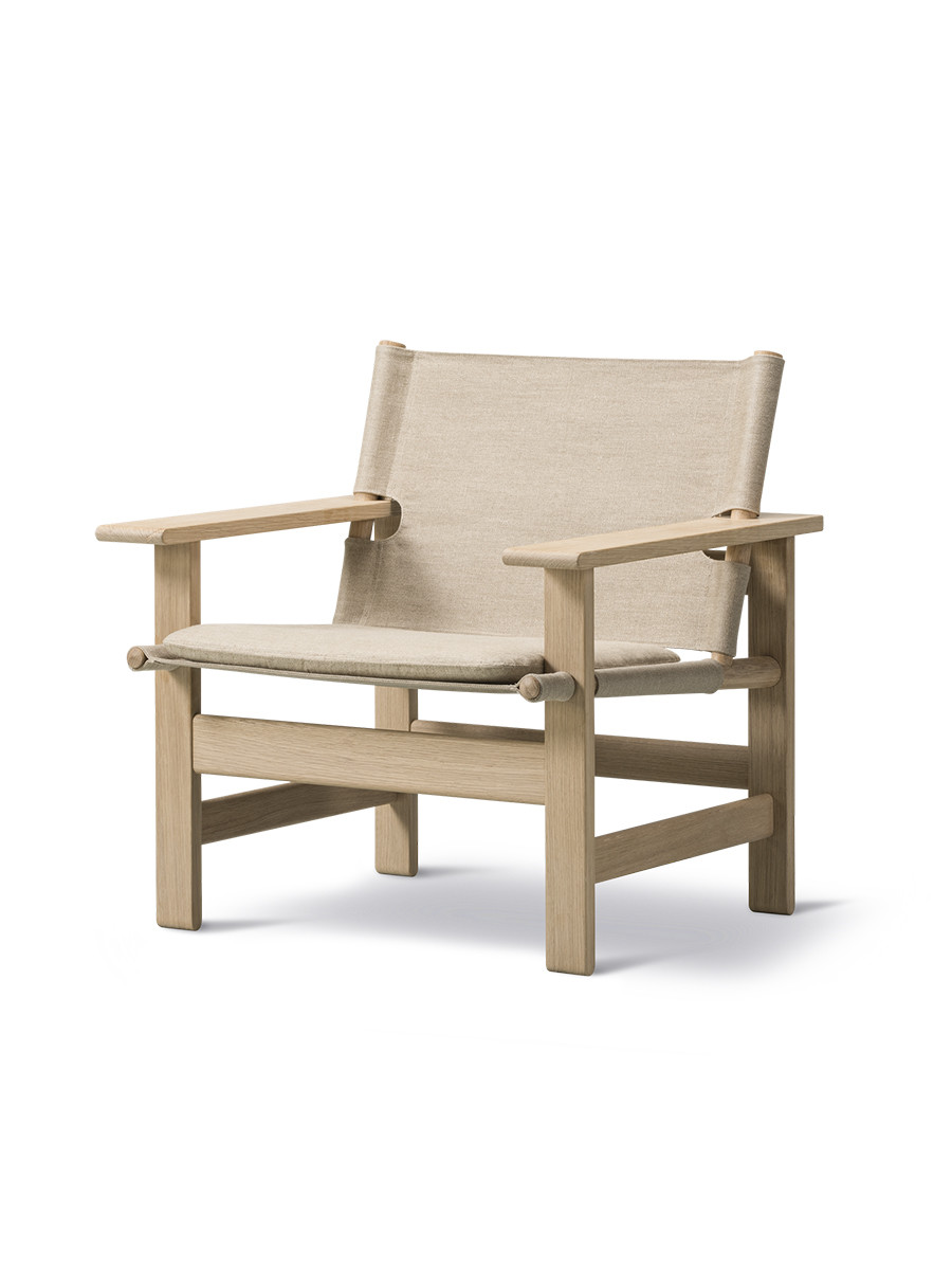 The Canvas Chair af Børge Mogensen (Eg olie / natur canvas, Inkl. hynde (natur canvas))