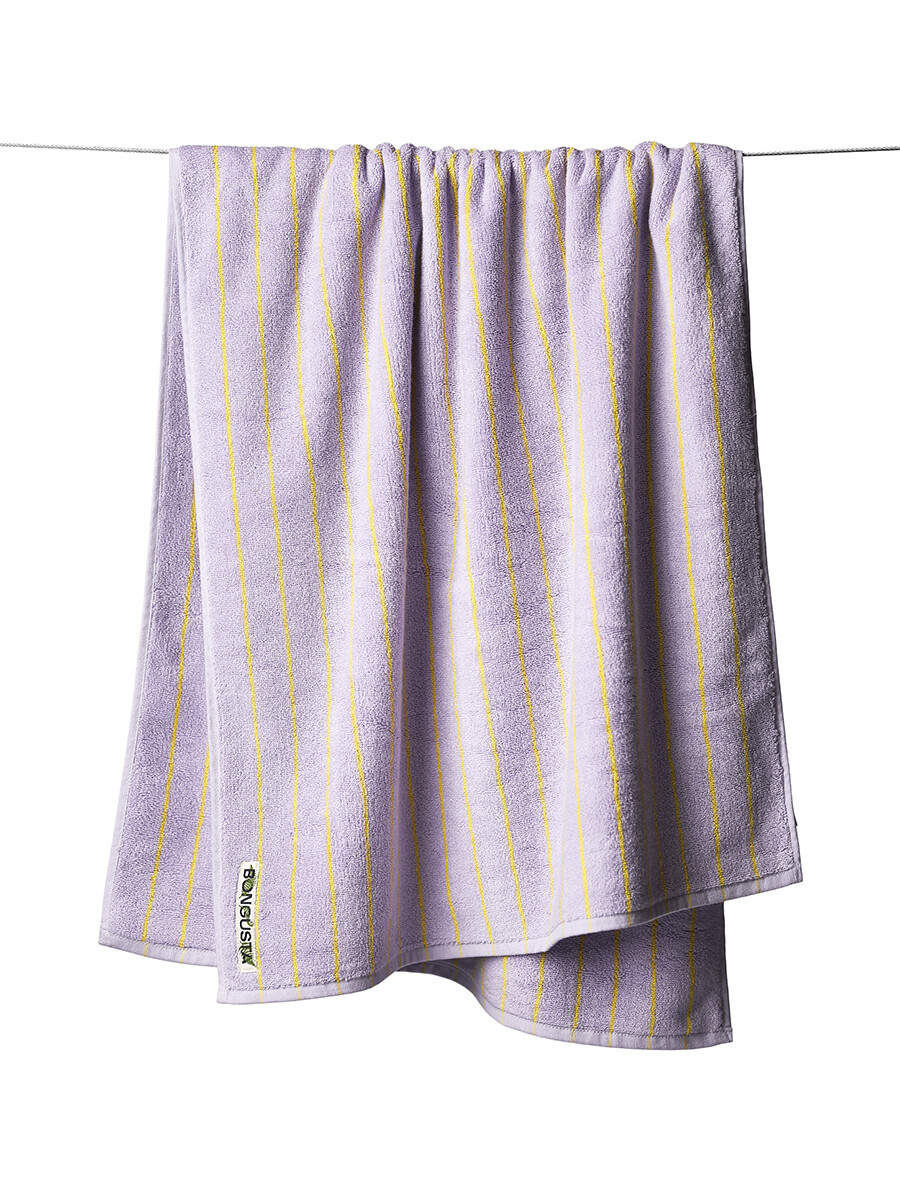 Billede af Naram towel - Lilac & Neon yellow fra Bongusta (70 x 140 cm)