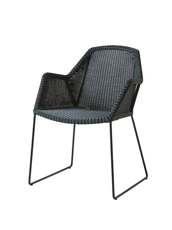 Breeze havestol med meder stel fra Cane-line (White grey, Taupe, Cane-line Natté)