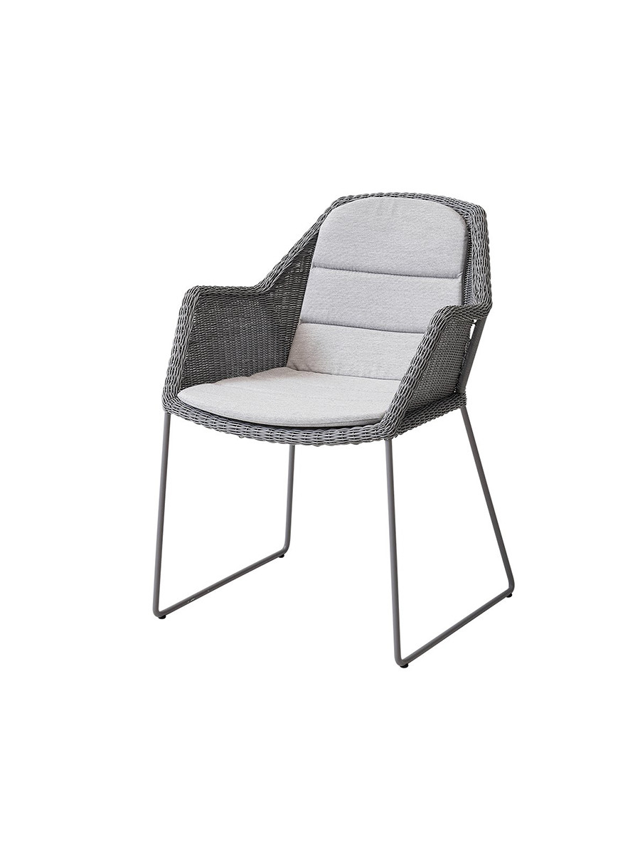 Breeze havestol med meder stel fra Cane-line (Light grey, Light grey, Cane-line Natté)