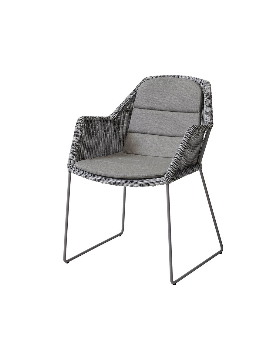 Breeze havestol med meder stel fra Cane-line (Light grey, Taupe, Cane-line Natté)