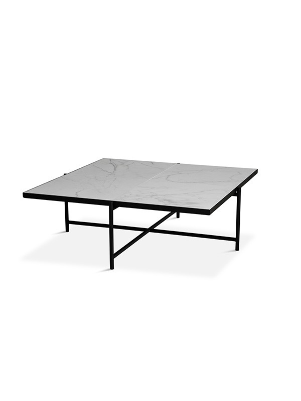 Billede af Coffee Table 90, hvid marmor fra HANDVÄRK (Sort)