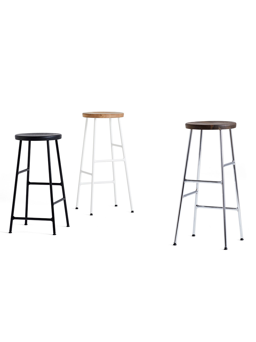 Cornet barstol fra Hay (High, Smoked oak, Cream white powder coated steel)