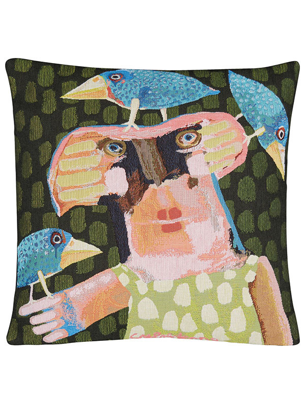 Sylvester Dame Med Torpedofugle pude fra Poulin Design