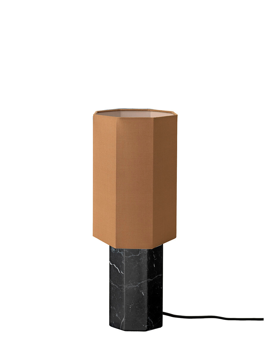 The Eight Over Eight Lamp Small, grey marble fra Louise Roe (Brass)