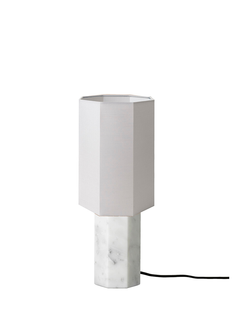 The Eight Over Eight Lamp Small, white marble fra Louise Roe (Light Grey)