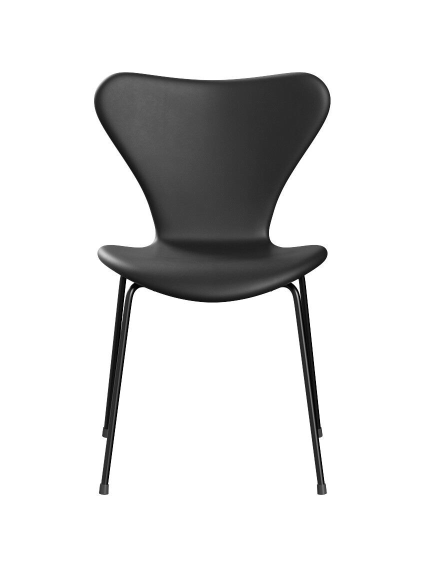 Billede af 3107 stol, fuldpolstret Essential læder sort/sort stel af Arne Jacobsen