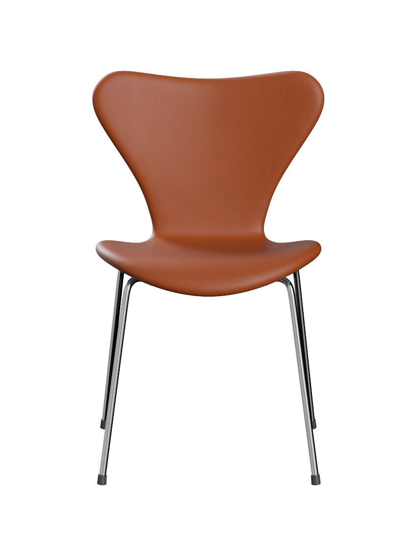 Billede af 3107 stol, fuldpolstret Essential læder valnød/krom stel af Arne Jacobsen