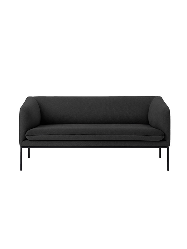 Billede af Turn sofa - fiord by kvadrat - 2 seater fra Ferm Living (9567 Solid Dark Grey)