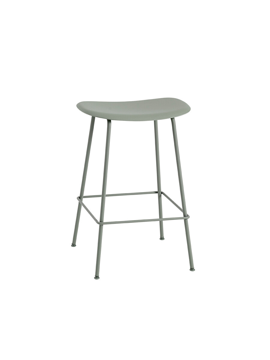 Fiber Counter stool fra Muuto (Lille, Dusty green/ dusty green base)