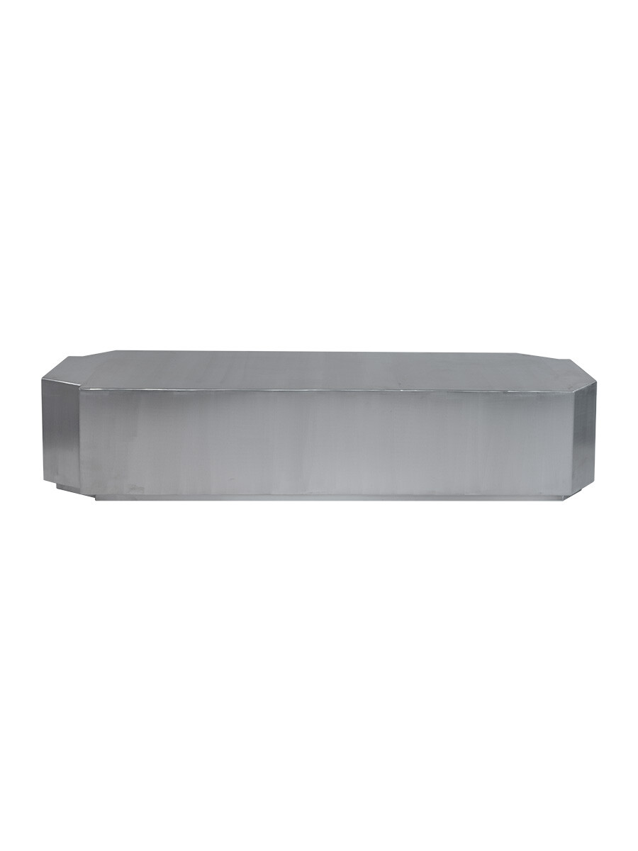 Funki Lounge Table Rectangular fra Louise Roe (Brushed aluminium)