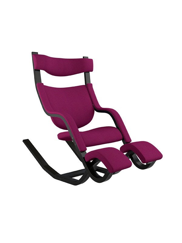 Gravity Balans Lænestol, sort ask fra Variér (Hallingdal, Dark fuchia HAL573)