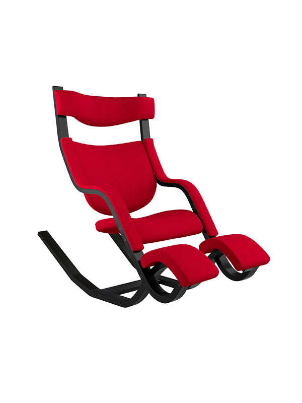 Gravity Balans Lænestol, sort ask fra Variér (Hallingdal, Light pink red HAL680)