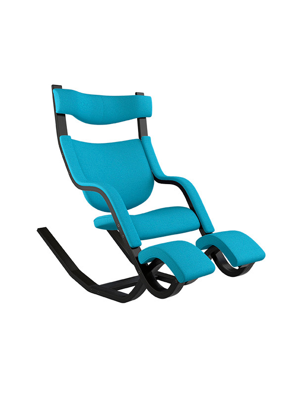 Gravity Balans Lænestol, sort ask fra Variér (Hallingdal, Intence turchoise HAL850)