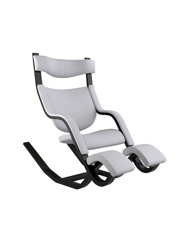 Gravity Balans Lænestol, sort ask fra Variér (Revive, Light grey REV144)