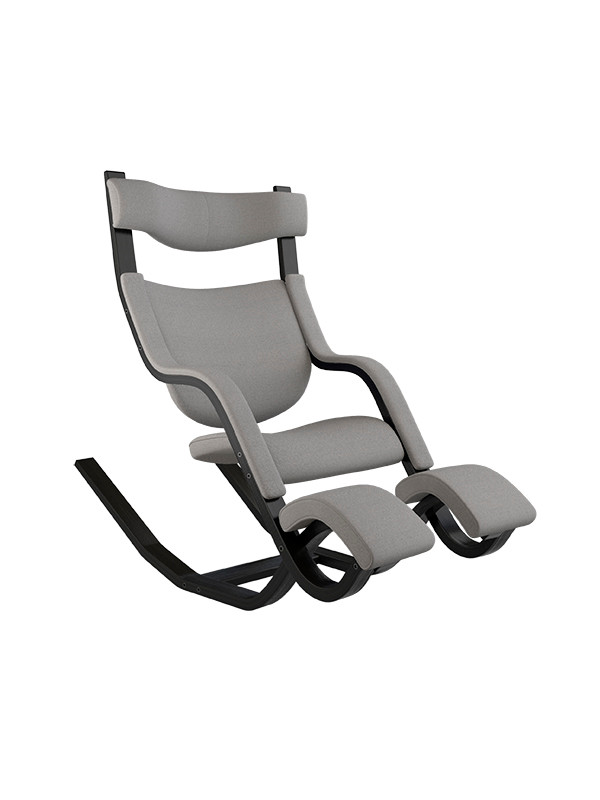 Gravity Balans Lænestol, sort ask fra Variér (Revive, Grey REV164)