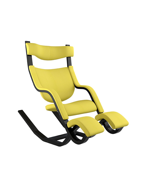 Gravity Balans Lænestol, sort ask fra Variér (Revive, Yellow REV424)