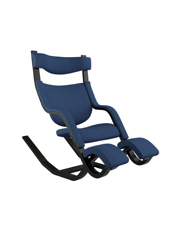 Gravity Balans Lænestol, sort ask fra Variér (Revive, Dark blue REV774)