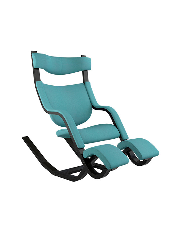 Gravity Balans Lænestol, sort ask fra Variér (Revive, Turquoise REV834)