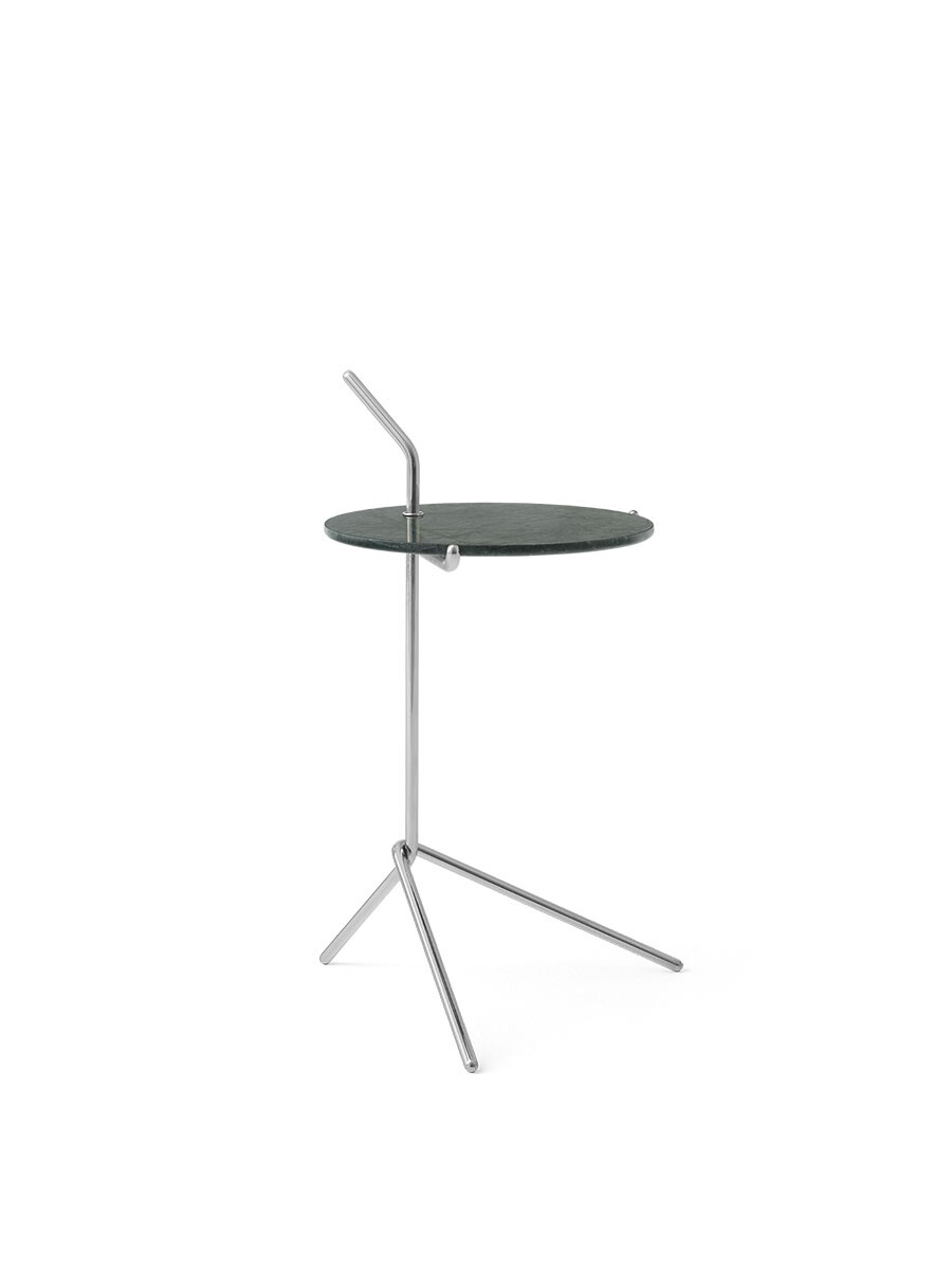 Halten SH9 Sidebord, polished steel & marble fra &Tradition