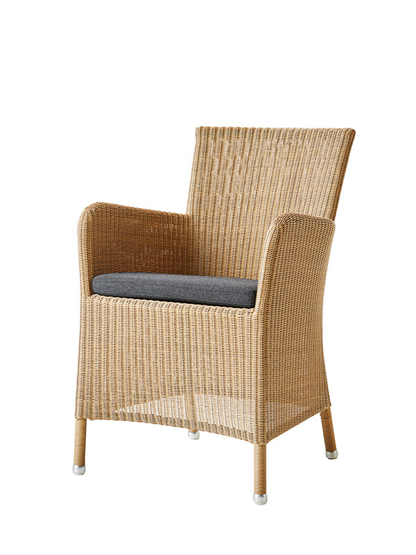 Hampsted havestol fra Cane-line (Natural, Sort, Cane-line Natte hynde)