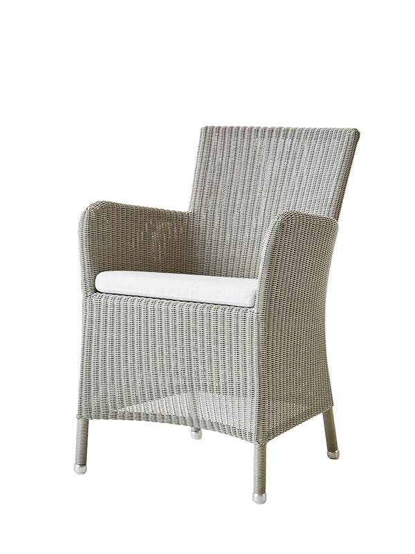 Hampsted havestol fra Cane-line (Taupe, Hvid, Cane-line Natte hynde)