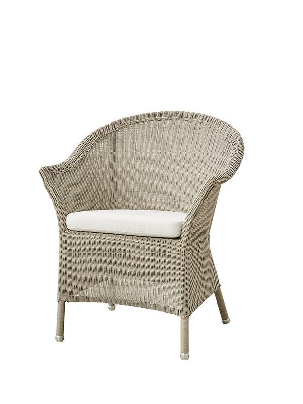 Lansing havestol fra Cane-line (Taupe, Hvid, Cane-line Natte hynde)