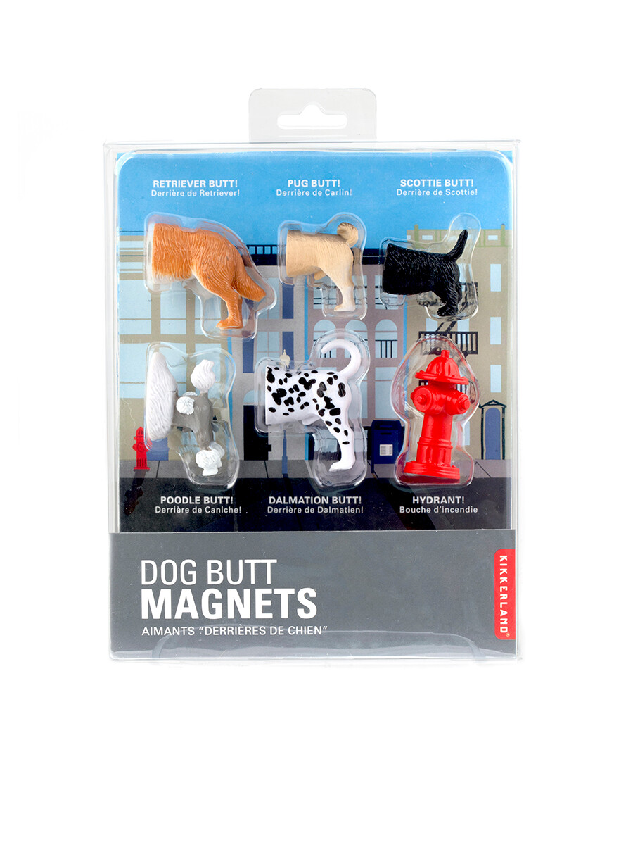 Dog Butt Magnets, sæt á 6 stk. fra Kikkerland