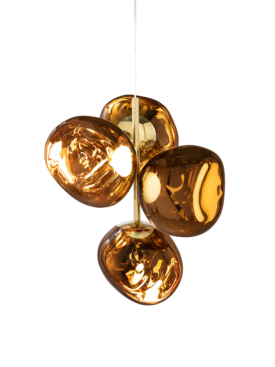Melt Chandelier Mini fra Tom Dixon (Gold)
